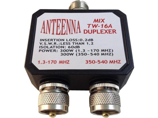 Anteenna TW-16A Duplexer SO-239-PL-259(VHF 1.3-170MHz)/PL-259(UHF 350-540MHz)