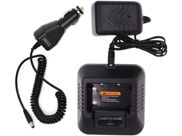 Baofeng UV-5R Charger Ham Radio Base Desktop Charger DC 12V Car Charge Cable for Baofeng UV-5R Series