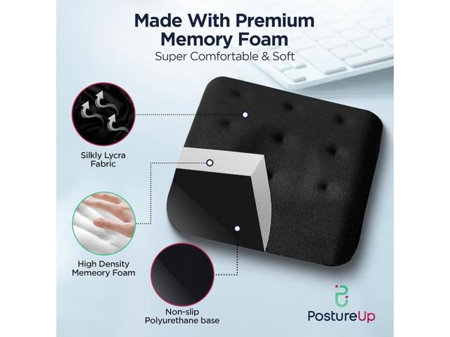 WavePads by PostureUp Two Pack Non-Slip Wrist Rests for Laptop Keyboard Ergonomic Memory Foam Laptop Wrist Pads for Wrist Pain & Carpal Tunnel,...