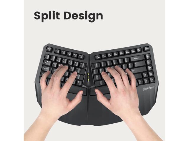 Perixx PERIDUO-813B US, Wireless Ergonomic Compact Keyboard & Vertical Mouse - Bundle with a 6-Button Ergonomic Vertical Mouse - Black - US English