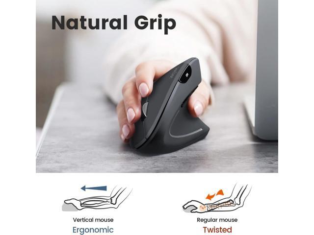 Perixx PERIDUO-813B US, Wireless Ergonomic Compact Keyboard & Vertical Mouse - Bundle with a 6-Button Ergonomic Vertical Mouse - Black - US English