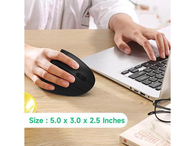 tlkawzy Ergonomic Optical Wireless Mouse Stylish Rechargeable 2.4G Optical Vertical Mice Cordless Mouse with USB Receiver, 800/1200 /1600 DPI, 5...