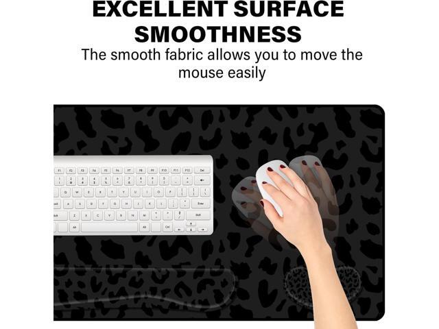 3Pcs Large Gaming Mouse Pad Desk Mat,Keyboard Mouse Wrist Rest Support Set,Extended Laptop Mouse Pad Memory Foam Non-Slip Base for Gamer Home...