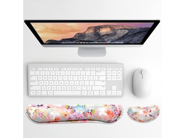 Dapesuom Enlarge Keyboard Wrist Rest Pad,Memory Foam Set Cushion Support for Easy Typing & Pain Relief,Mouse Pad, Anti-Slip Gaming Computer Laptop...