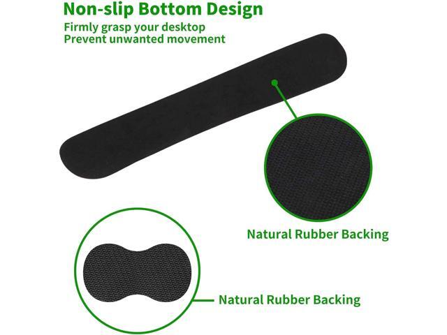 Ergonomic Keyboard Wrist Rests Gel Memory Foam Mouse Pad with Round Mousepad + Coasters, Wrist Support Set with Non Slip Base for Gaming Office...