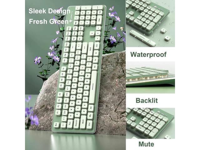 Wireless Keyboard and Mouse Combo, Rechargeable Metal Full Size Mute Keyboard and Ergonomic Mice, 2.4G Ultra-Thin Sleek Design for Windows Computer...