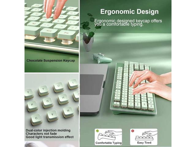 Wireless Keyboard and Mouse Combo, Rechargeable Metal Full Size Mute Keyboard and Ergonomic Mice, 2.4G Ultra-Thin Sleek Design for Windows Computer...