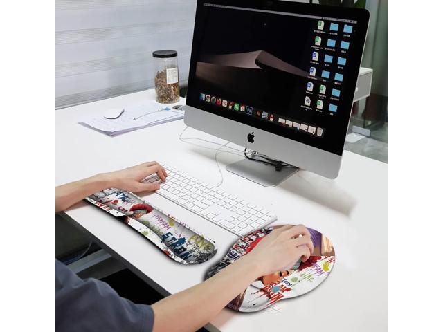Ergonomic Mouse Pad Wrist Support Gel and Keyboard Wrist Rest Set for Laptop, Mac, Gaming and Office, Durable, Comfortable and Pain Relief +...