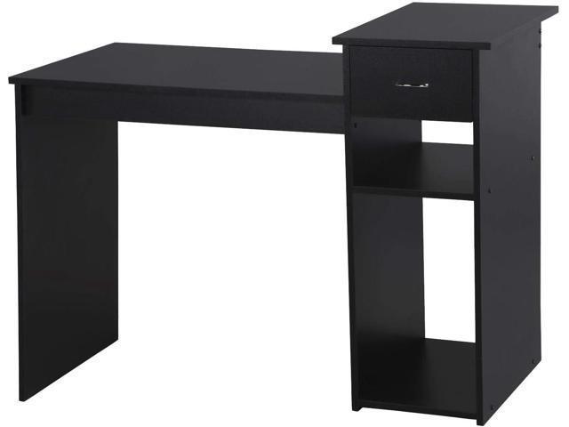 Topeakmart Modern Computer Desk, 47 inch Home Office Computer Desk, Study Writing PC Table Workstation with Drawers and Printer Shelf for Small...
