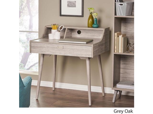 Christopher Knight Home Ellison Mid-Century Modern Fiberboard Home Office Desk, Grey Oak Finish
