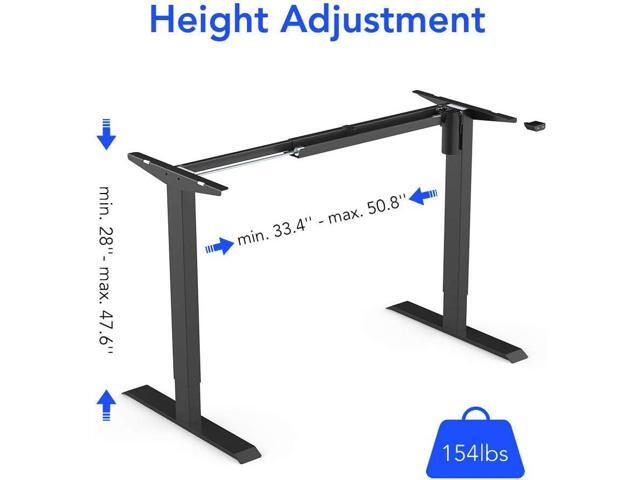 FLEXISPOT Electric Sit Stand Desk Frame Height Adjustable Desk Base Home Office Standing Table Black Leg