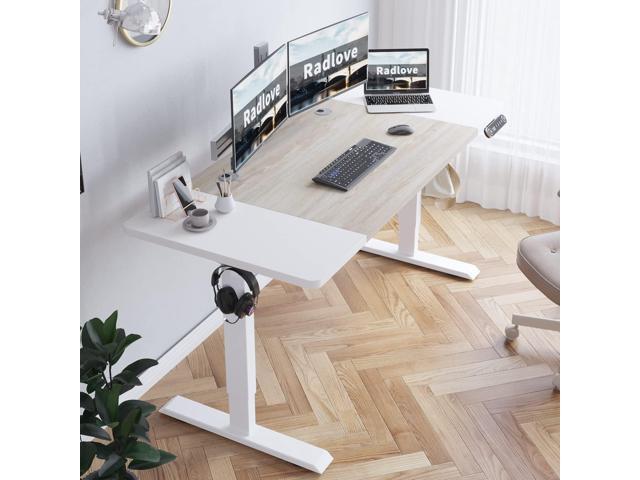 Radlove Electric Height Adjustable Standing Desk, 63x 30 Inches Stand Up Desk Workstation, Splice Board Home Office Computer Standing Table...