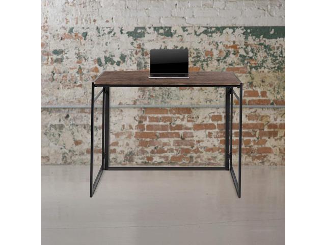 Flash Furniture Walker Rustic Home Office Folding Computer Desk - 40'