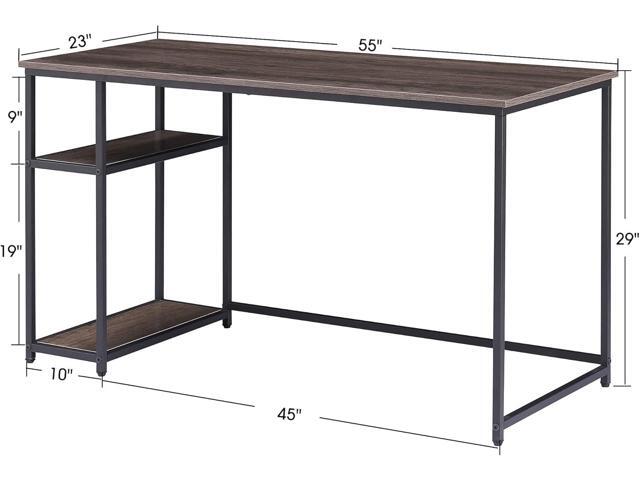 ivinta Computer Desk with Shelves, Office Desk for Living Room,Small Desk with Storage Space, Home Office Desks, Vanity Desk with Gold Legs PC...