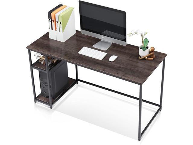 ivinta Computer Desk with Shelves, Office Desk for Living Room,Small Desk with Storage Space, Home Office Desks, Vanity Desk with Gold Legs PC...