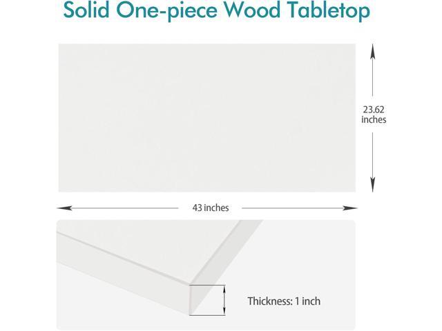 Kaboon Table Top 43x24 inches, One-Piece Melamine Desktop for Sit Stand Desk, Double Desks for Home Office, Rectangular Wood Countertop, 1 inch...