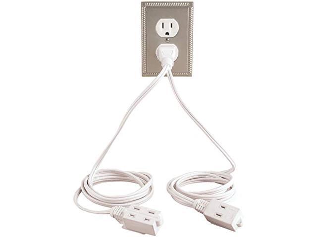 Collections Etc Double Ended Extension Cord, White