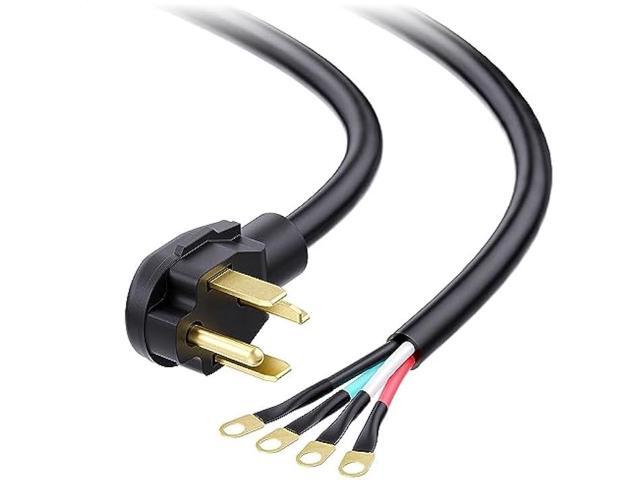 Cable Matters 4 Prong Dryer Cord 10 ft (30 AMP Appliance Power Cord with Dryer Plug, Dryer Power Cord) - 10 Feet (NEMA 14-30P to 4-Wire)