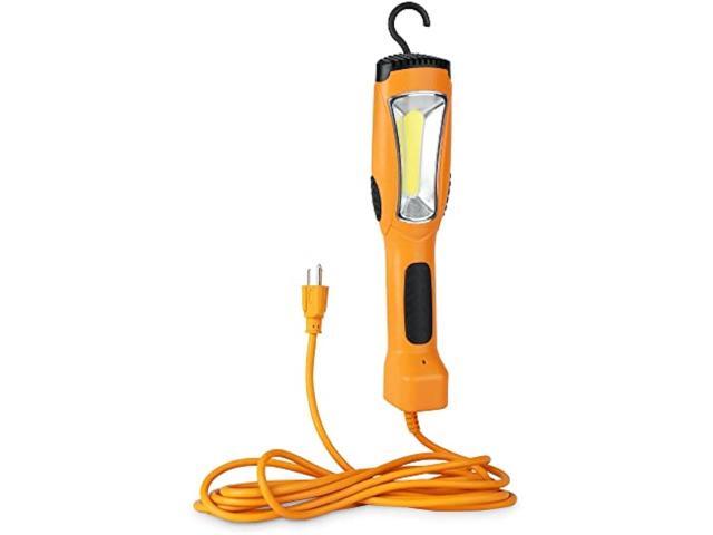 [ETL Listed] Cable Matters 15ft LED Drop Light with Extension Cord, Outlet, Magnetic Base and Built-in Handle in Orange - 1200 Lumen Work...