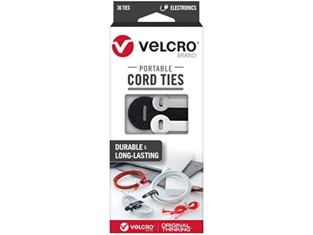 VELCRO Brand Portable Cord Organizer Ties Organize Headphone Wires, Charging Cables, Power Cords in Backpacks Briefcases and Travel Bags 3...