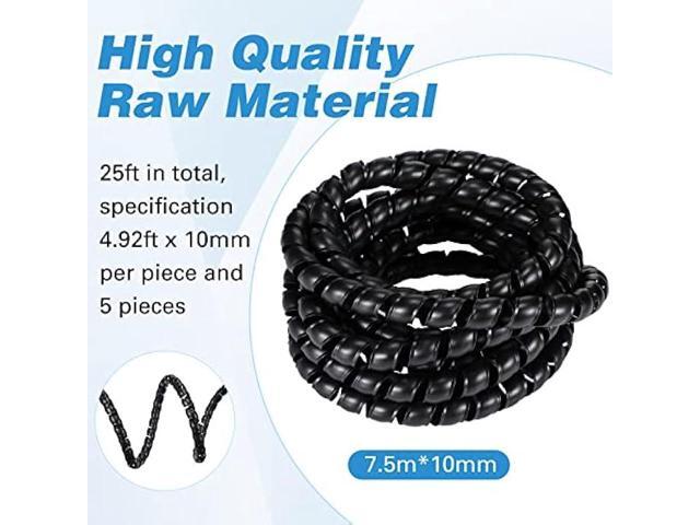 Flutesan 10 mm Dog and Cat Cord Protector Spiral Cable Wire Protector Sleeve Covers 5 Pcs/ Pack for Cord to Protect Your Pets from Chewing Through...