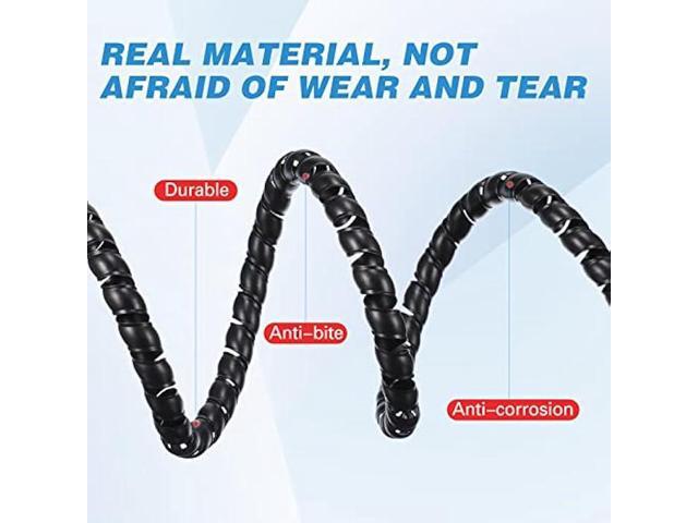 Flutesan 10 mm Dog and Cat Cord Protector Spiral Cable Wire Protector Sleeve Covers 5 Pcs/ Pack for Cord to Protect Your Pets from Chewing Through...