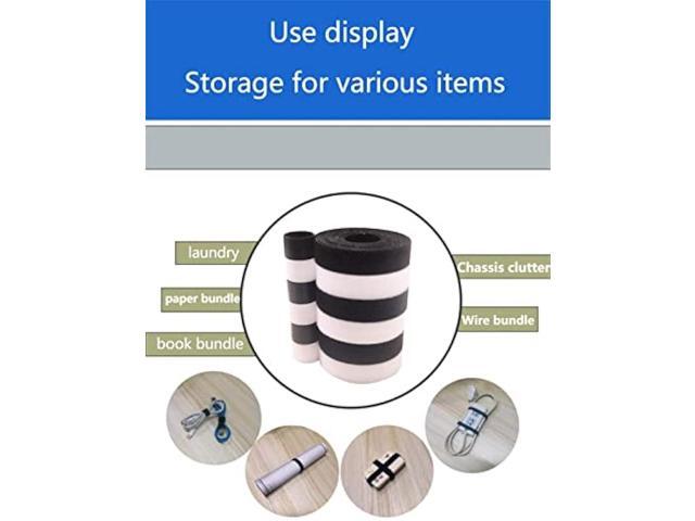 164ft x 1/2inch Hook Loop Cable Ties - BSELEYY Fastening Reusable Straps Double-Sided Self Gripping Fastener Cable Management Tape for Home,Office,...