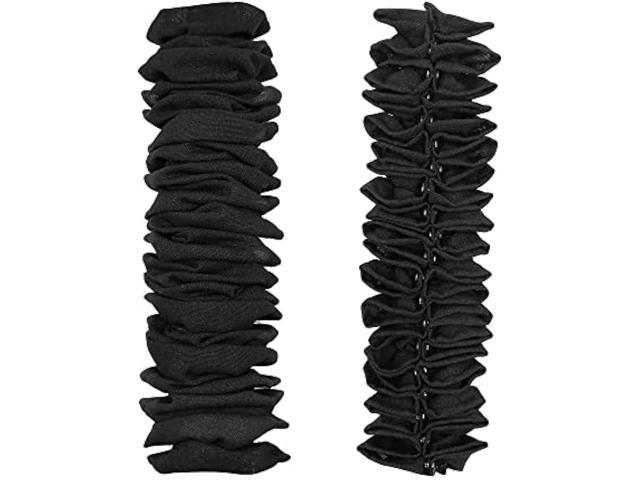 ECUDIS 2 Packs Chandelier Chain Cover Cord Cover 6 Feet, Great for Lamps, Light Fixtures, and Desks, Cable Management, Black