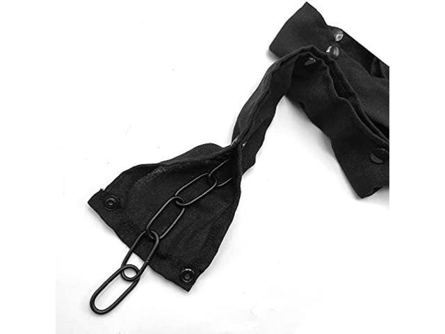 ECUDIS 2 Packs Chandelier Chain Cover Cord Cover 6 Feet, Great for Lamps, Light Fixtures, and Desks, Cable Management, Black