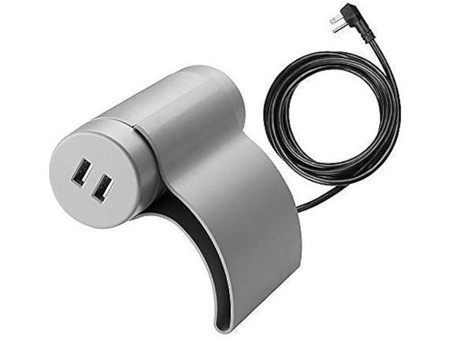 Link2Home Sofa Socket, 10ft Extension Cord, 1 Outlet, 2 Ports, 3.1A USB, with Low Profile Plug, Light Grey