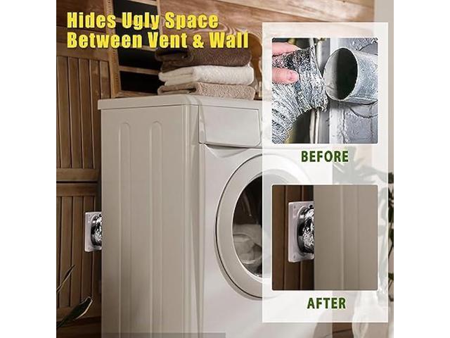 VIWINVELA Dryer Vent Wall Plate Quick Connector Snap to Vent Dryer Dock Connector Kit Fits 4 Inch Hose (Dryer Vent Connector)