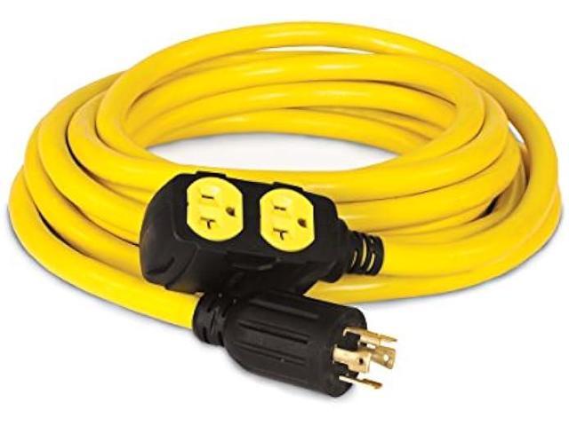 Champion 25-Foot 30-Amp 125/250-Volt Duplex-Style Generator Extension Cord (L14-30P to four 5-20R)