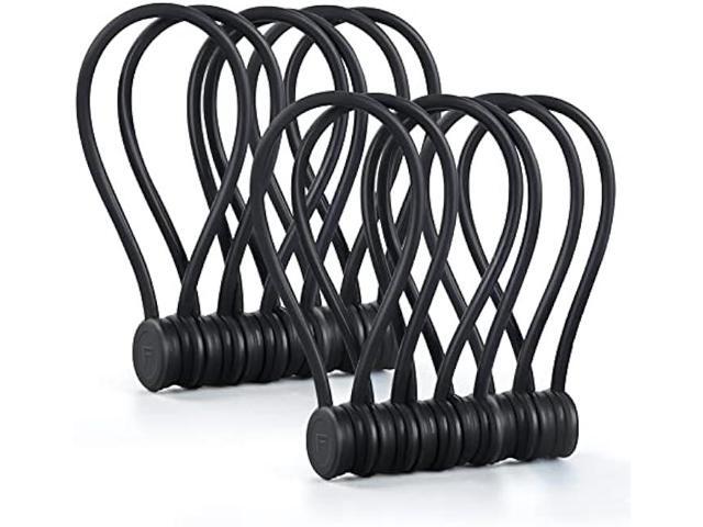 Magnetic Cord Organizer, Silicone Cable Ties Reusable, FGSAEOR Twist Ties Cable Management for Bundling and Organizing Holding Stuff, Fridge...