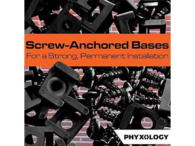 Pro-Grade, Slim, 1x .6 Cable Tie Mounts With Screws 100 Pack. High Strength, Black Zip Tie Bases For Wire Management. Permanently Anchor To Wall,...