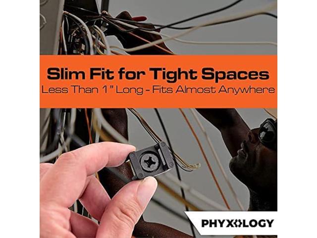 Pro-Grade, Slim, 1x .6 Cable Tie Mounts With Screws 100 Pack. High Strength, Black Zip Tie Bases For Wire Management. Permanently Anchor To Wall,...