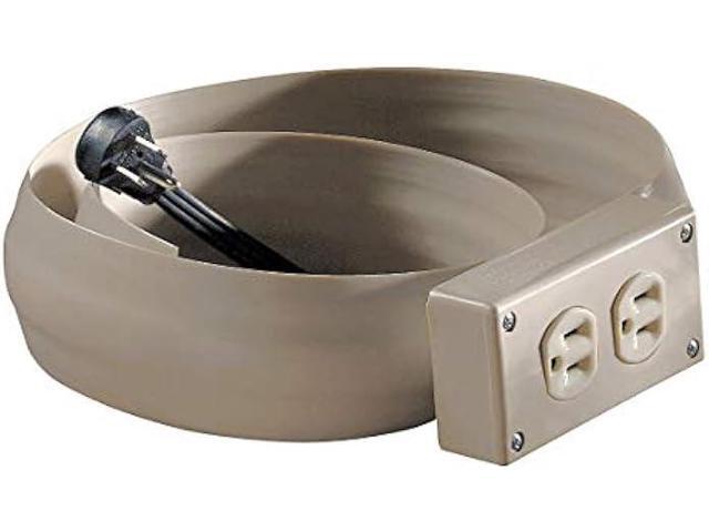 Electriduct Lay Flat Electrical Power Extension Cord Cover Cable Protector - 8FT - Beige