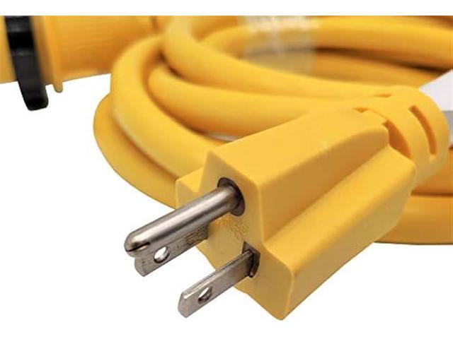 Parkworld 691968B Shore Power Adapter Cord Household 15A Male 5-15P to L5-30R RV/Camper/Marine 30A Female with Locking Ring (16.4FT)