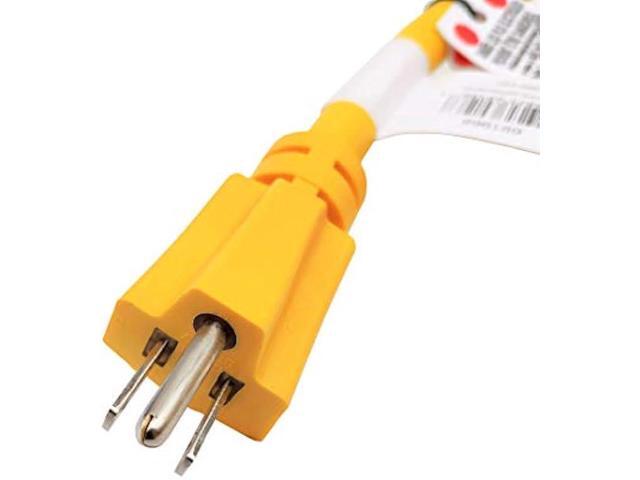 Parkworld 691968B Shore Power Adapter Cord Household 15A Male 5-15P to L5-30R RV/Camper/Marine 30A Female with Locking Ring (16.4FT)