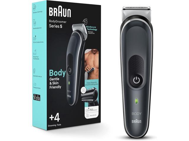 Braun Body Groomer Series 5 5360, Body Groomer for Men, for Chest, Armpits, Groin, SkinSecure Technology for Gentle Use and Clean Shave Attachment,.