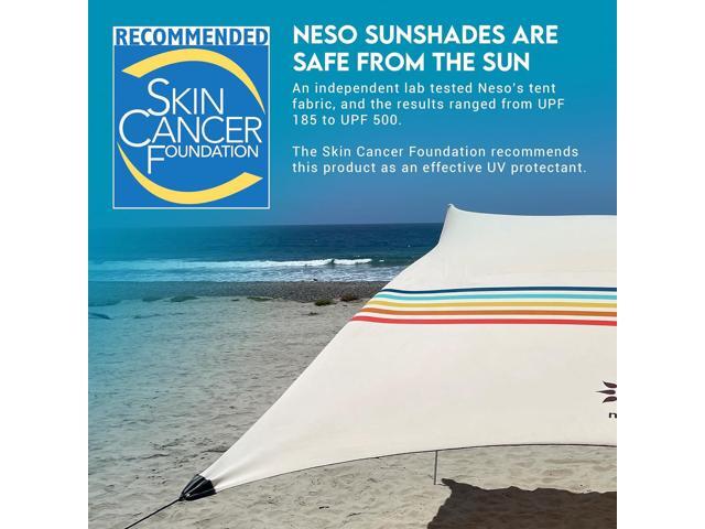 Neso Gigante - Portable Beach Tent - Ideal to Enjoy with Family and Friends - UPF 50+, Water-Resistant, and Lightweight - Rainbow, 11' x 11'