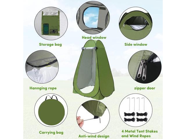 Pop Up Privacy Tent Camping Shower Tent, Instant Tent Easy Set Up and Foldable, Pop Up Shower Tent Changing Tent Privacy Tent for Portable Toilet,...