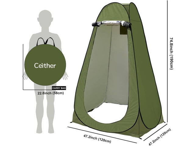 Pop up Privacy Tent Portable Camping Tent Outdoor Toilet Shower Tent Changing Dressing Room Fashion Privacy Shelter for Picnic Waterproof Bathroom