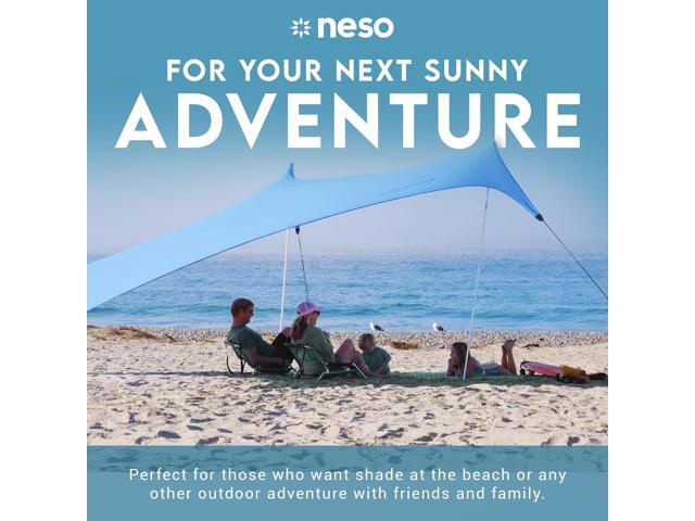 Neso Gigante - Portable Beach Tent - Ideal to Enjoy with Family and Friends - UPF 50+, Water-Resistant, and Lightweight - Periwinkle Blue, 11' x 11'