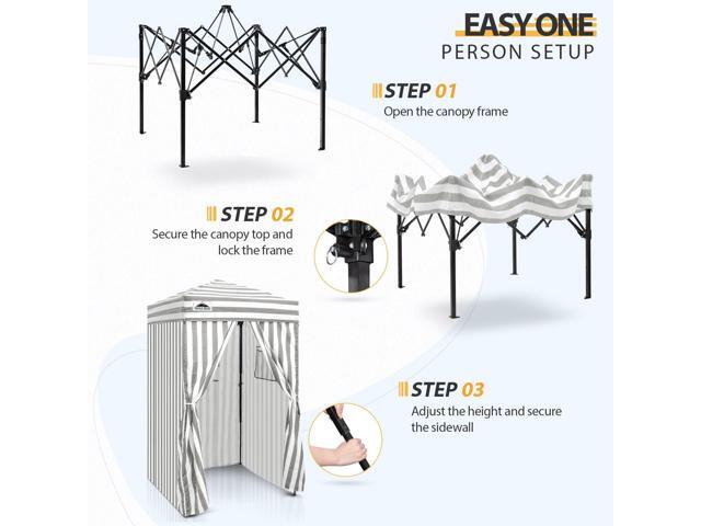 EAGLE PEAK Flex Ultra Compact 4x4 Pop-up Canopy, Sun Shelter, Changing Room, Portable Privacy Canopy Cabana for Pool, Fashion Photoshoots, or...