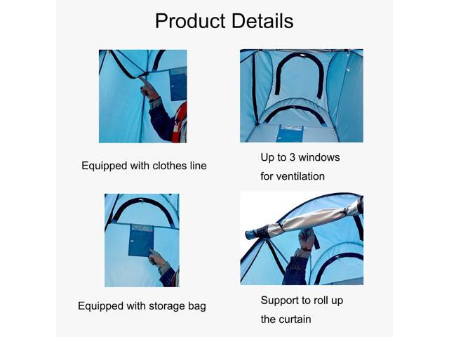 1-2 Person Portable Pop Up Shower Privacy Shelter Tents with 3 Windows, Waterproof UV Protection Picnic Camping Fishing Shelter Tent, Outdoor...