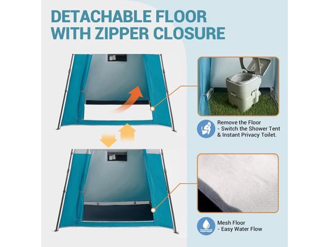 KingCamp Outdoor Shower Tents for Camping, Portable Instant Pop Up Privacy Tent, 4 Room Bathroom Tent, Water Resistant, Windproof Changing Tent,...