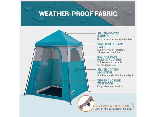 KingCamp Outdoor Shower Tents for Camping, Portable Instant Pop Up Privacy Tent, 4 Room Bathroom Tent, Water Resistant, Windproof Changing Tent,...