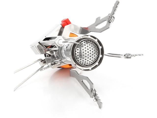 Portable Camping Stoves Backpacking Stove with Piezo Ignition Stable Support Wind-Resistance Camp Stove for Outdoor Camping Hiking Cooking