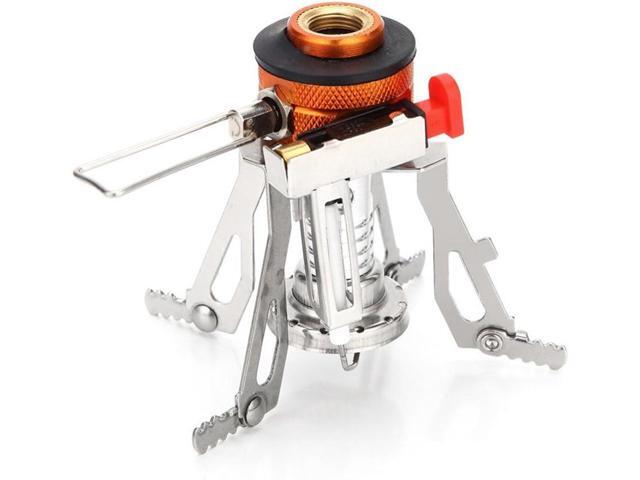 Portable Camping Stoves Backpacking Stove with Piezo Ignition Stable Support Wind-Resistance Camp Stove for Outdoor Camping Hiking Cooking