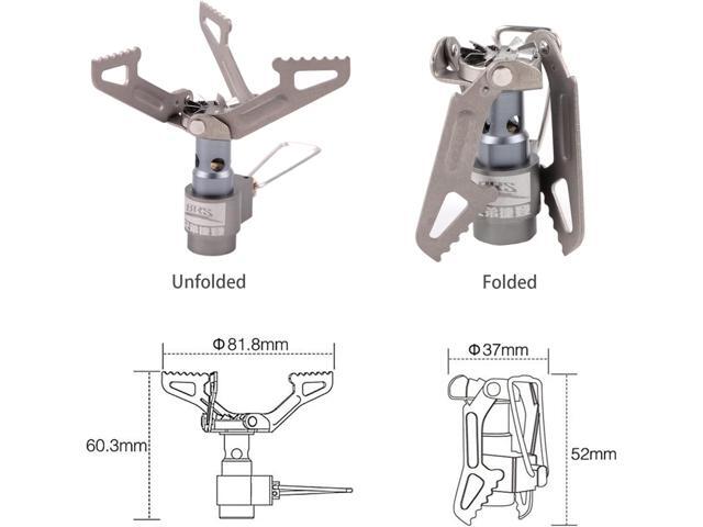 BRS Stove BRS 3000T Stove Ultralight Backpacking Stove Portable Pocket Stove Titanium Camping Gas Burner only 26g with 1 Extra Backup O-Ring